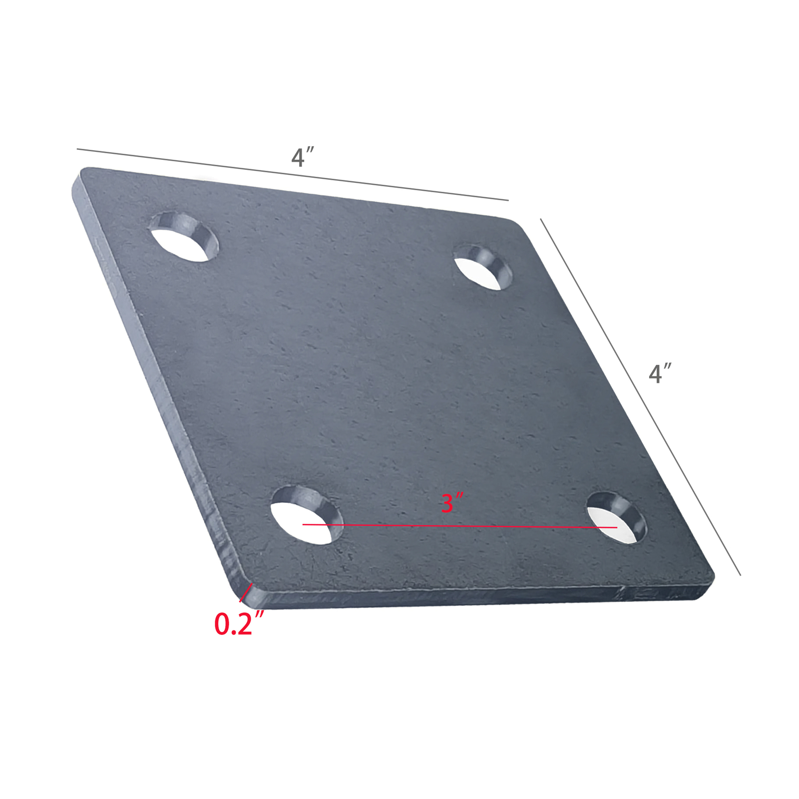 4 PIECES 4×4″ Steel Plate 6GA Base for Structure Support Weldable Metal Plate