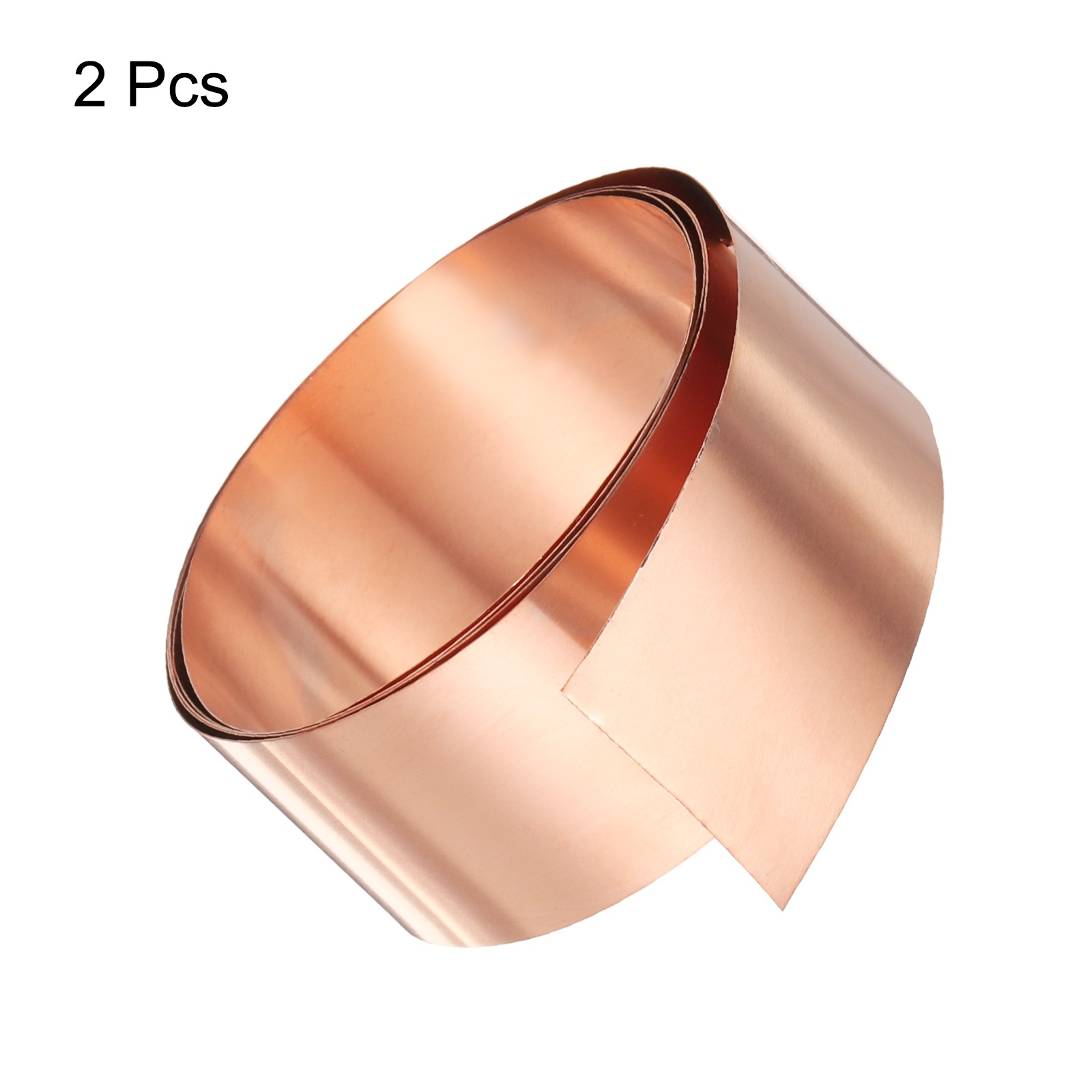 2pcs Copper Sheet Roll 0.2mm Thick Copper Flashing Strip (1.2″ Width x 3.28ft)