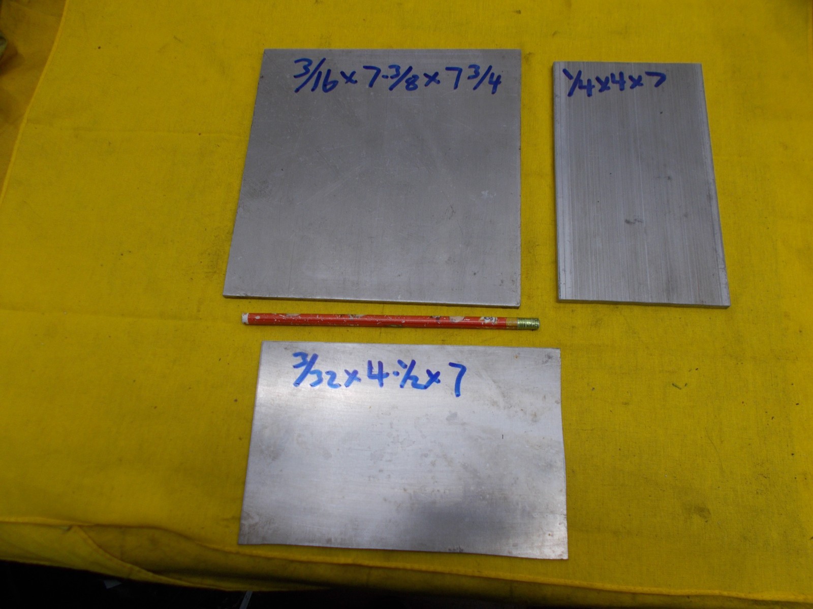 3 pc LOT of ALUMINUM FLAT STOCK machine shop bar sheet plate VARIOUS SIZES