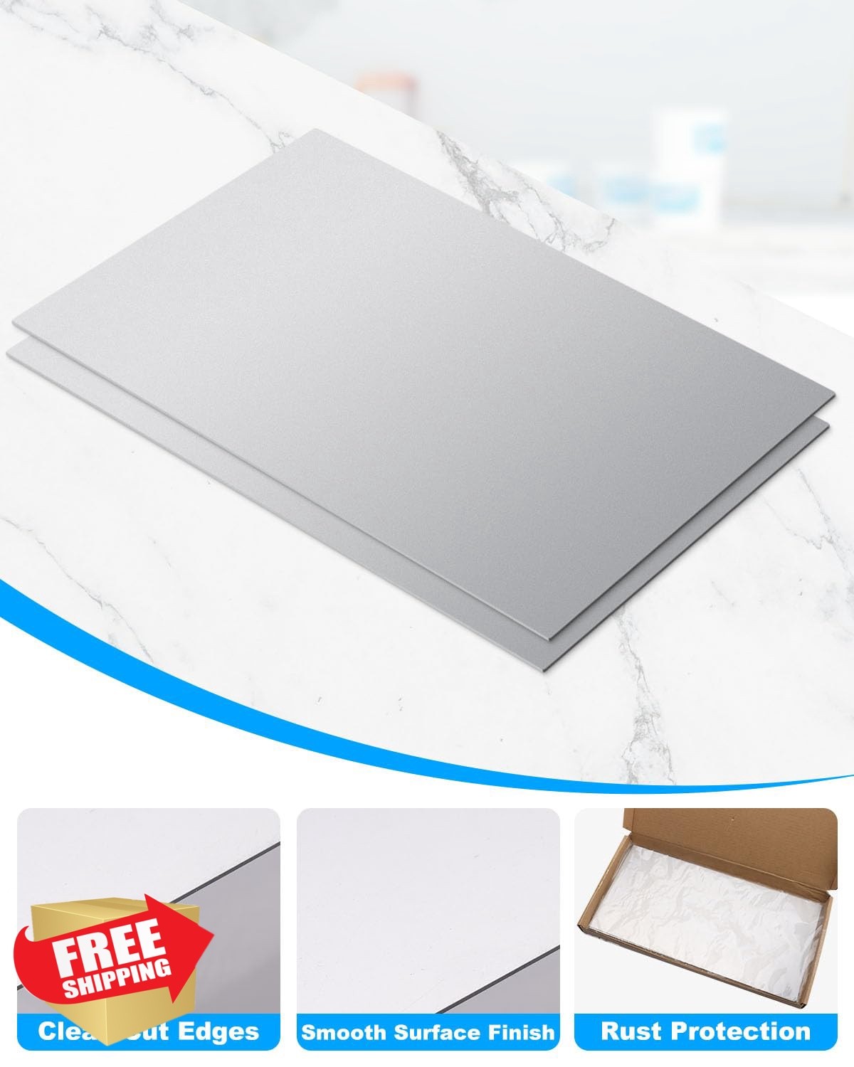 Alffun Steel Sheet Metal 12″x6″ 20Ga 4pc