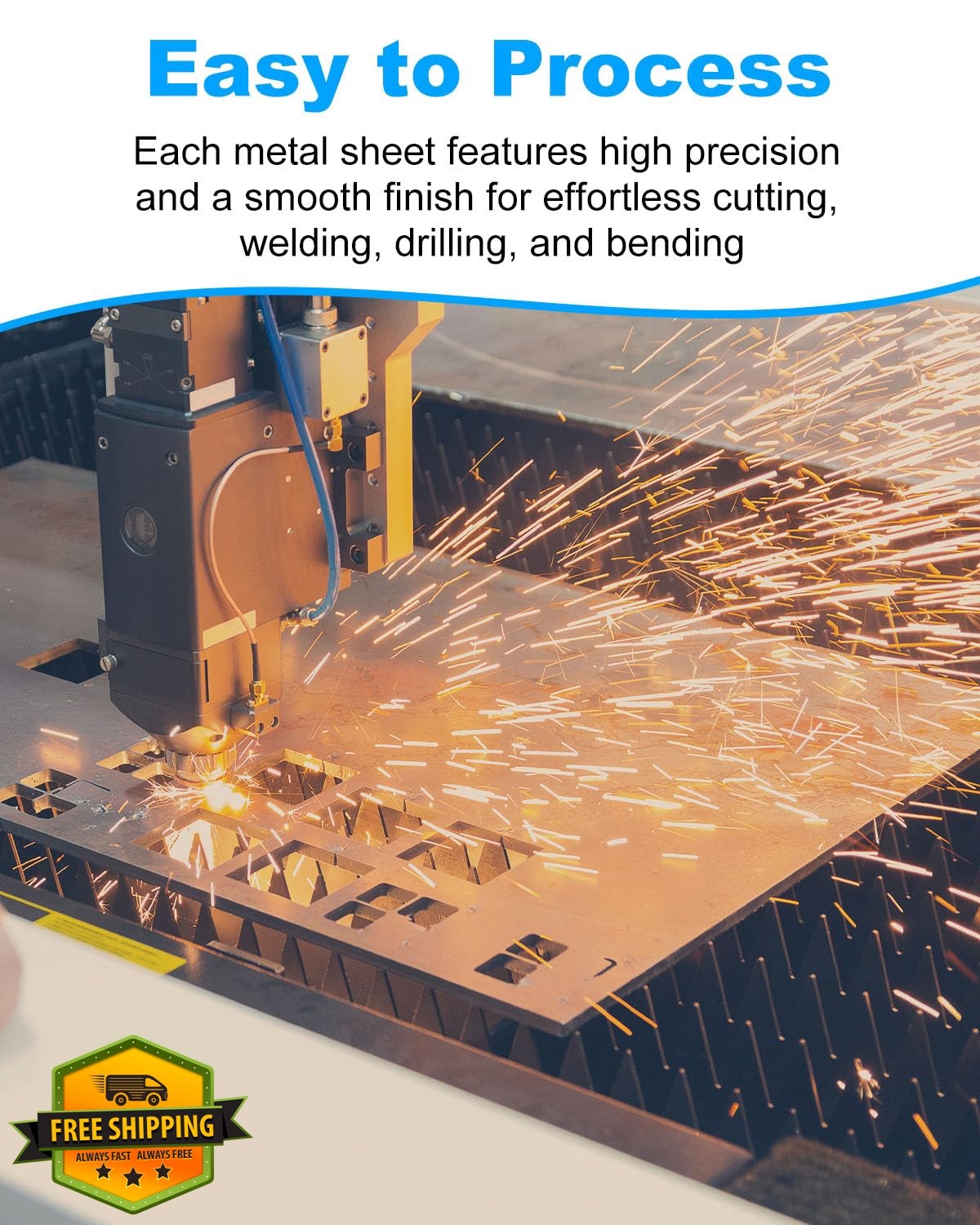 Alffun Steel Sheet Metal 12″x6″ 20Ga 4pc