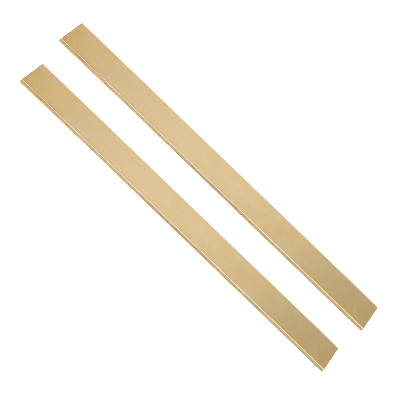 2 Pcs Brass Flat Bar Stock 1/8 x 1 x 12 Inch, Rectangular Solid Plate Mill Stock