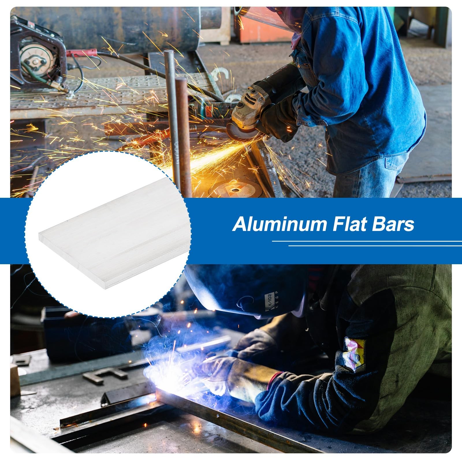 MECCANIXITY 6 Pcs Square Aluminum Flat Bar, 3/32″ (2mm) Thick x 63/64″ (25mm)…