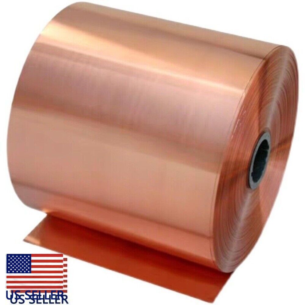 1PC 0.04mm x 10mm x 1000mm 99.9% Pure Copper Cu Metal Sheet Foil