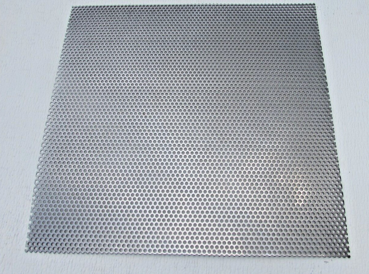 1/8″ HOLES 18 GAUGE 304 STAINLESS STEEL PERFORATED SHEET–11 ” X 23″