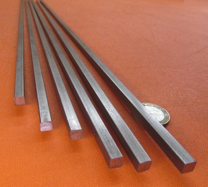 1018 Steel Square Bar, 1/4″ Thick x 1/4″ Wide x 24″ Length, 6 Units, 12 Ft