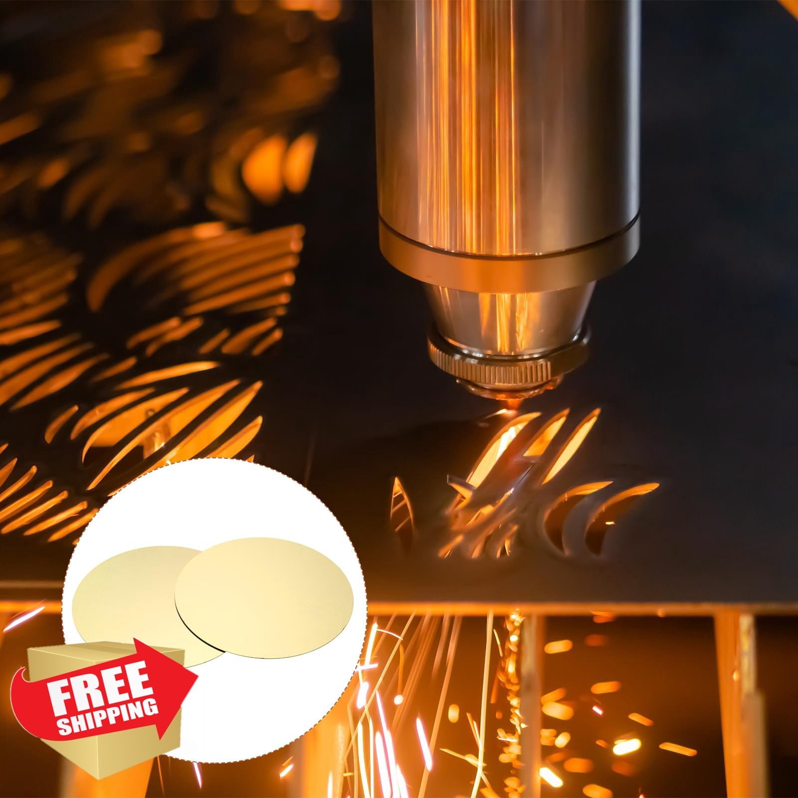 MECCANIXITY 5 Pcs Brass Plate 100mm Dia 0.5mm Thick