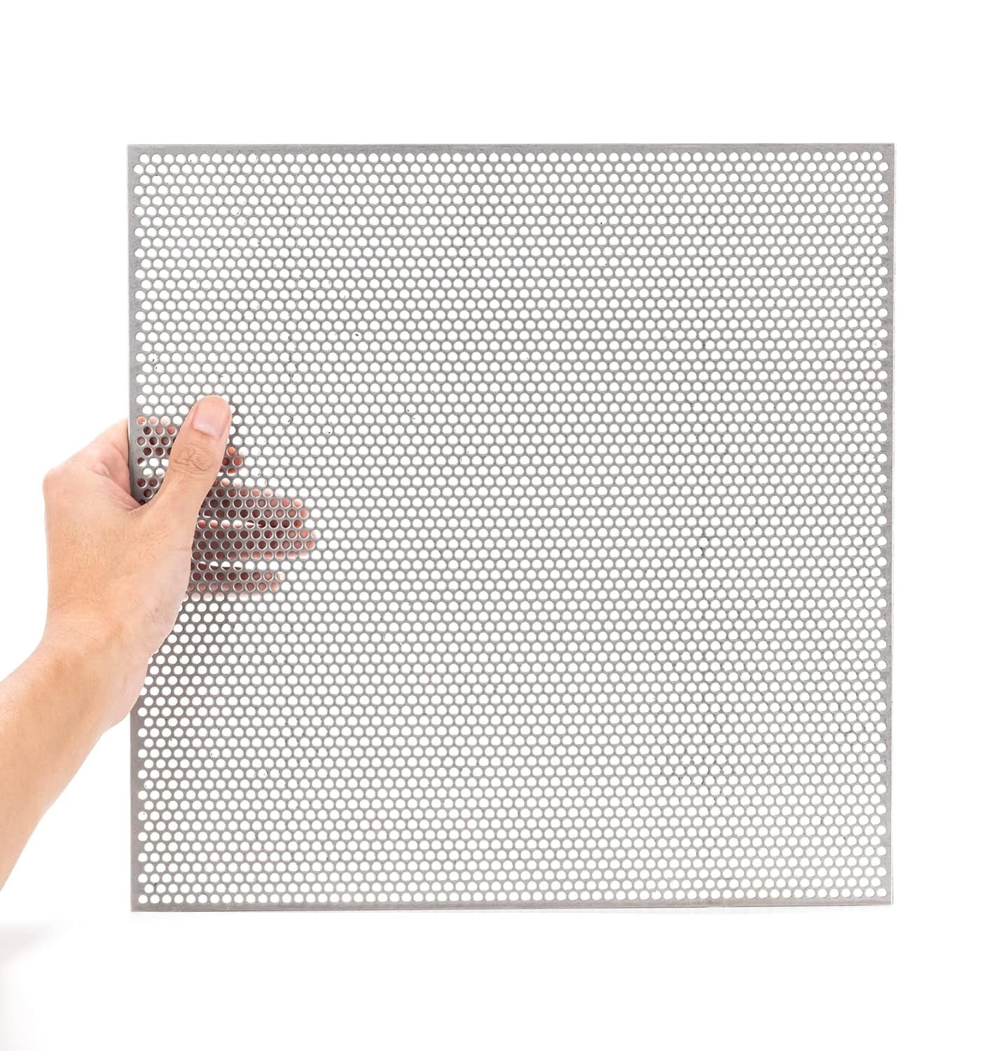 Perforated Stainless Steel Sheet 12″ x 12″ x 0.06″ (16 GA) – Metal Mesh Panel