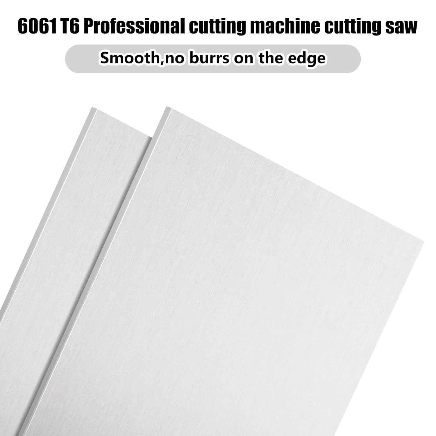 2 Pack 6061 T6 Aluminum Sheet Metal 8 x 8 x 5/16 Inch Flat Plain Plate Silver
