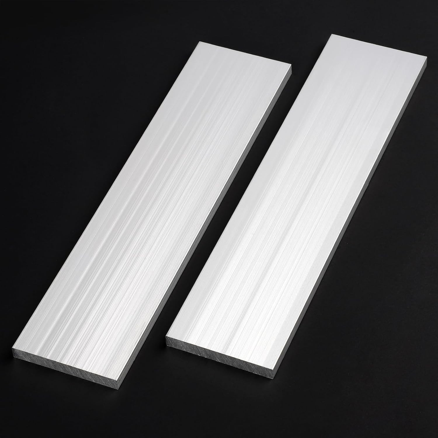 Aluminum Flat Bar 6061 T6511 3/8 x 3 x 12 Inch 2 Pieces Solid Mill Stock Plate