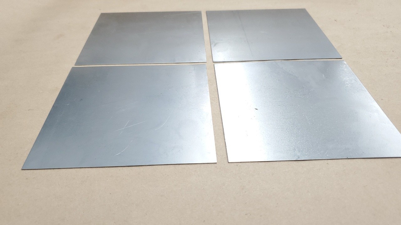 Sheet Metal 20ga Cold Rolled Steel (.035″) 6″x6″ (+/- 1/8″) Lot of 4