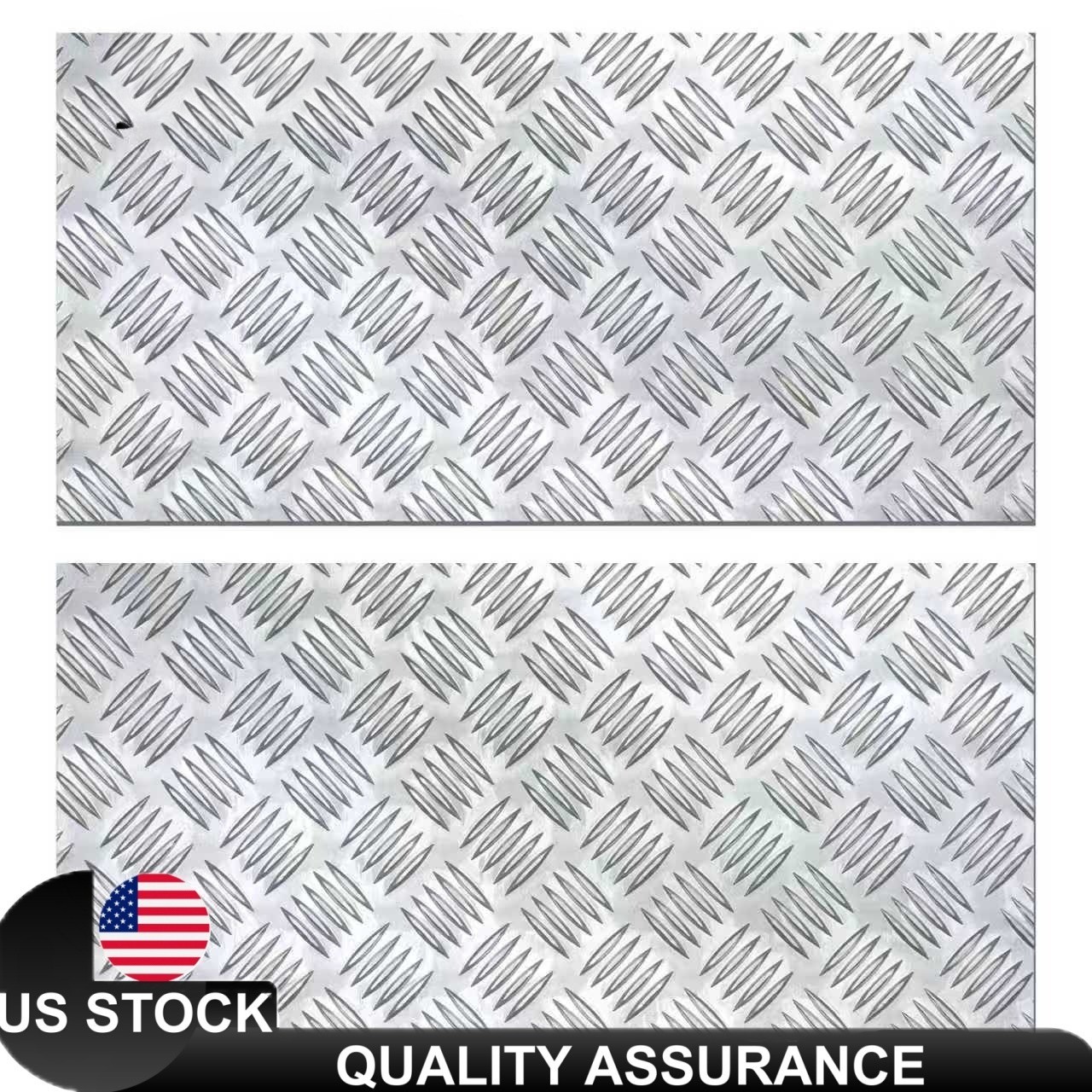 2 Pack Aluminum Checker Plate 254mm×508mm For Trailer & Garage Use