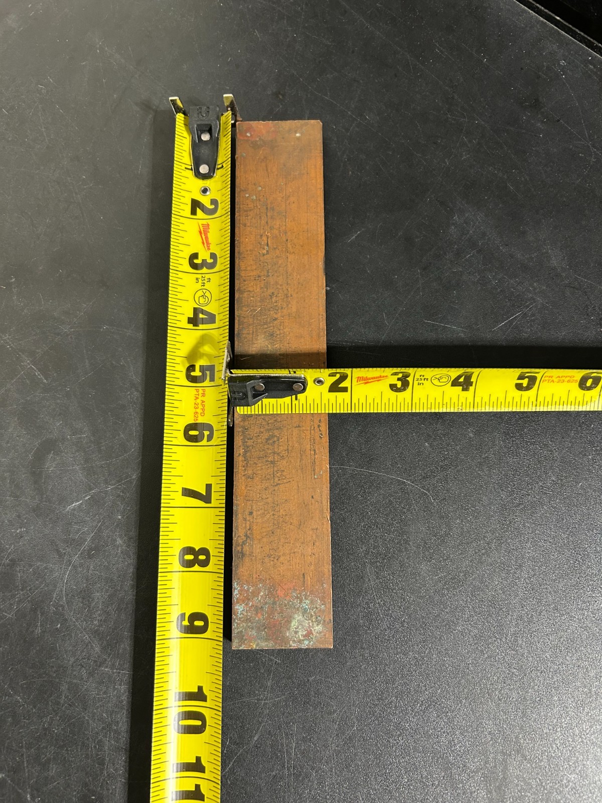 COPPER FLAT BAR STOCK 9 3/16”H x 1-5/8″ W 0.40” 33/64 COPPER 110 Very Nice