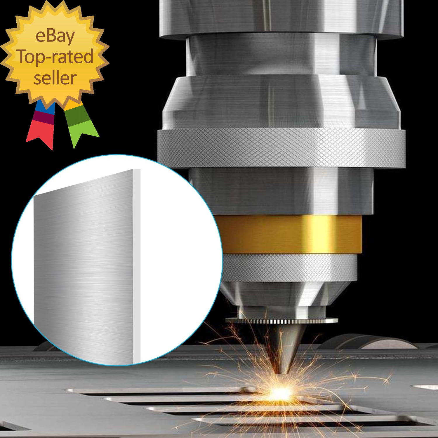 6061-T6 Aluminum Sheet 8X12X1/2 Inch Thickness Durable Aluminum Plate Metal Shee