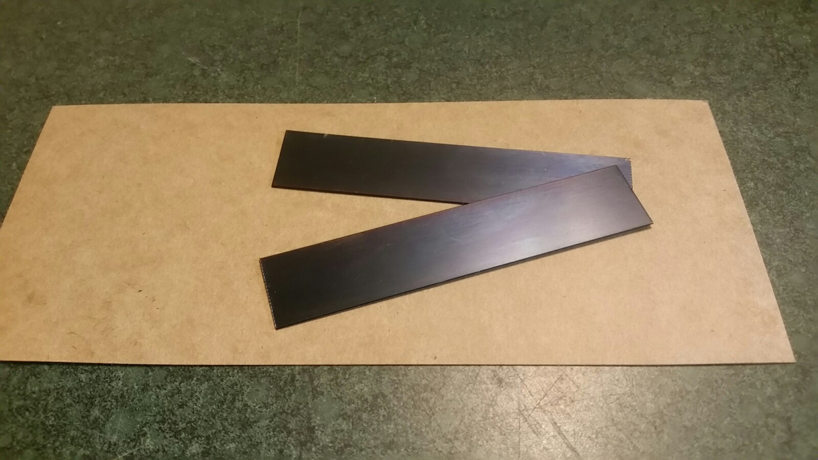 Blue Tempered spring steel 6 inch x 0.015″ thick x 3/in wide ONE piece lot