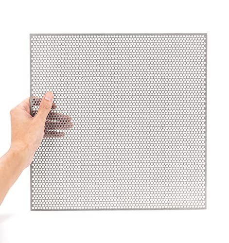 Perforated Stainless Steel Sheet 12″ x 12″ x 0.06″ (16 GA) – Metal Mesh Panel