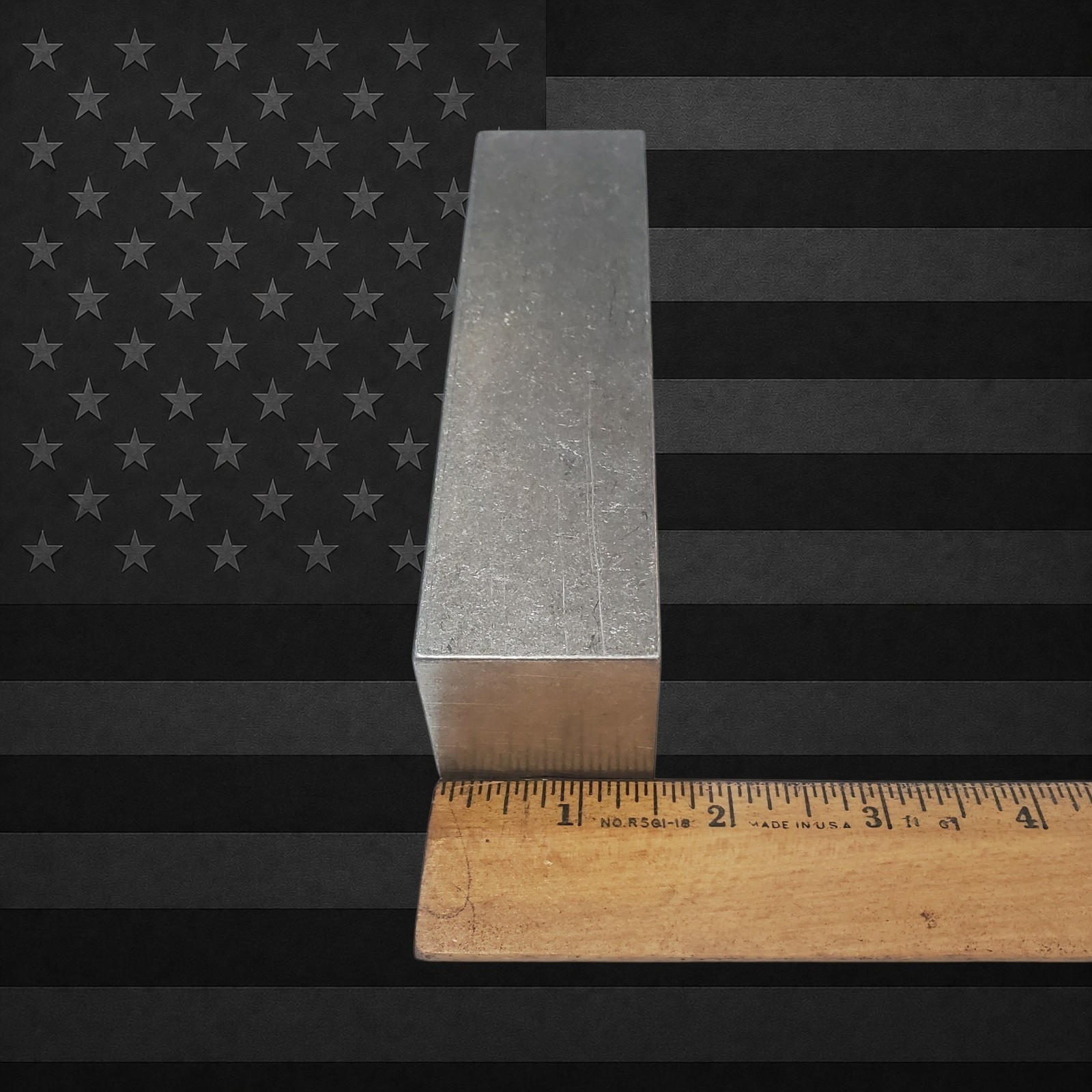 6061 Aluminum Square Bar 1.5″ x 1.5″ x 5.75″ Min Long Solid Billet Tumbled