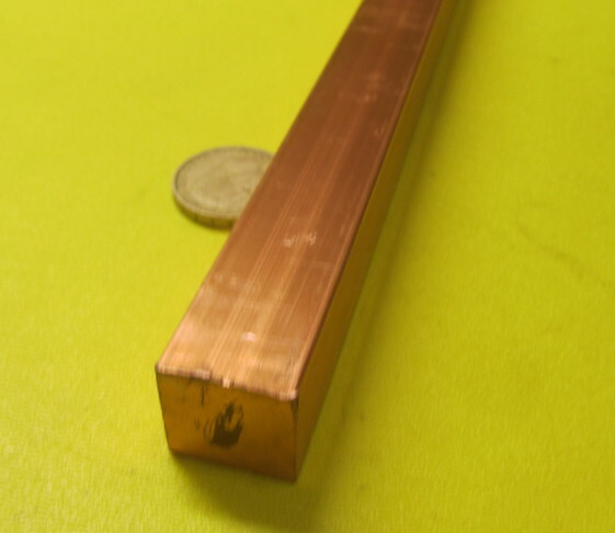 182 Copper Square Bar 3/4″ Thick x 3/4″ Wide x 6 Foot Length
