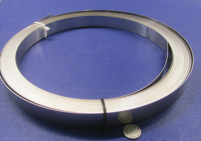 301 Stainless Steel Sheet Shim, .012″ (+/-.0010″) x 1.0″ x 100 Foot Length