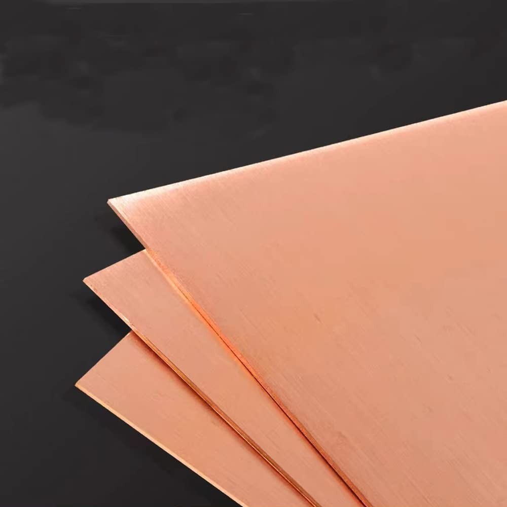 LSVERDE 4 Pcs 99.9% Pure Copper Sheet Metal, 6″ x 6″, 20 Gauge(0.8mm) Thickness,