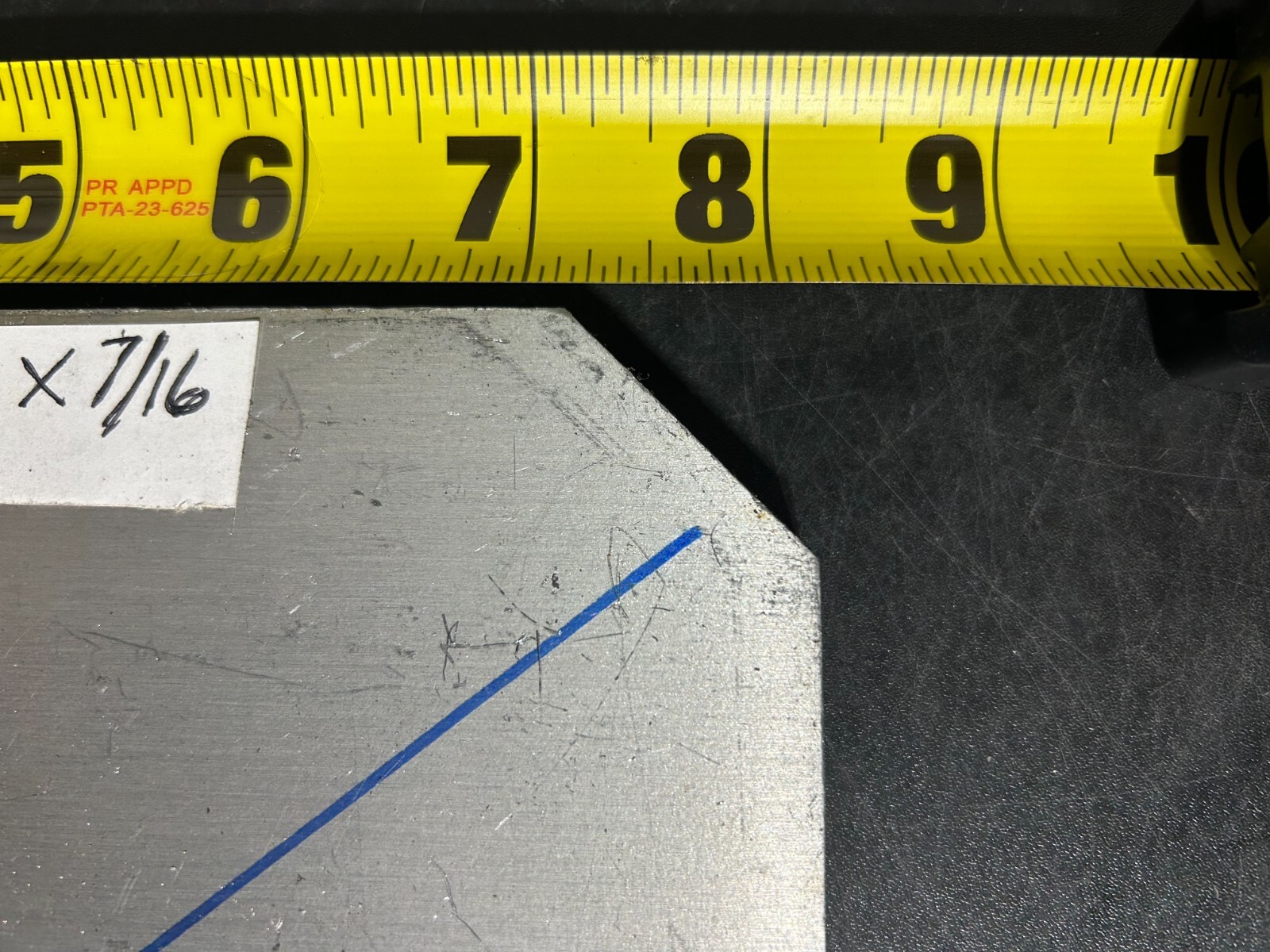 Aluminum flat stock plate8 1/4″x6 7/8″x7/16″ 6061-T651 ams qqa 250 11 QTY (3)