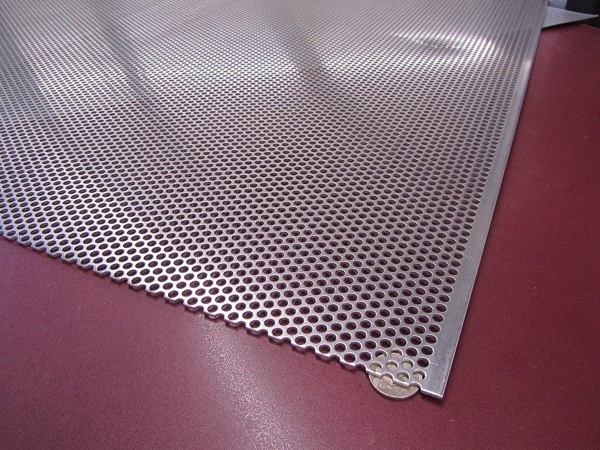 3003 Aluminum Perforated Sheet .063″ Thick x 36″ x 40″, .187″ Hole Dia.