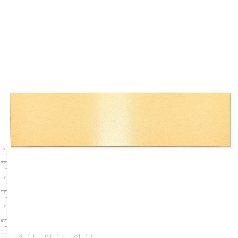 1 7/8 x 7 1/2 Satin Brass Plates-Set of 6