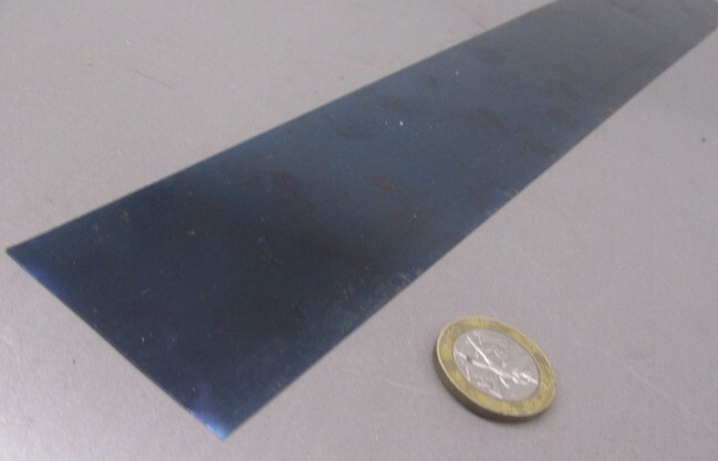 1095 Hard Blue Tempered Spring Steel Shim .042″ Thick x 2.00″ Width x 48″ Long