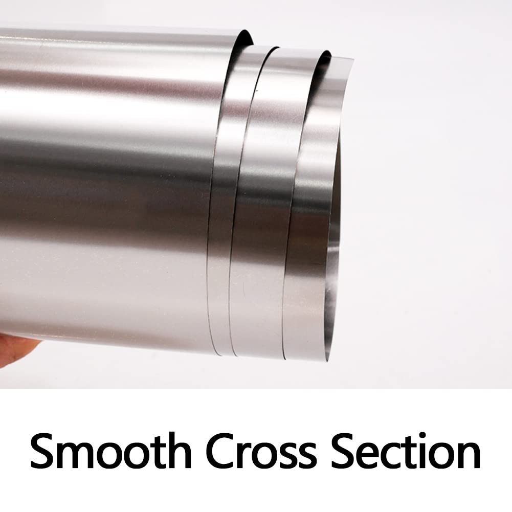 304 Stainless Steel Foil Roll, 0.1mm x 50mm x 1M, Metal Strip Sheet for Indus…