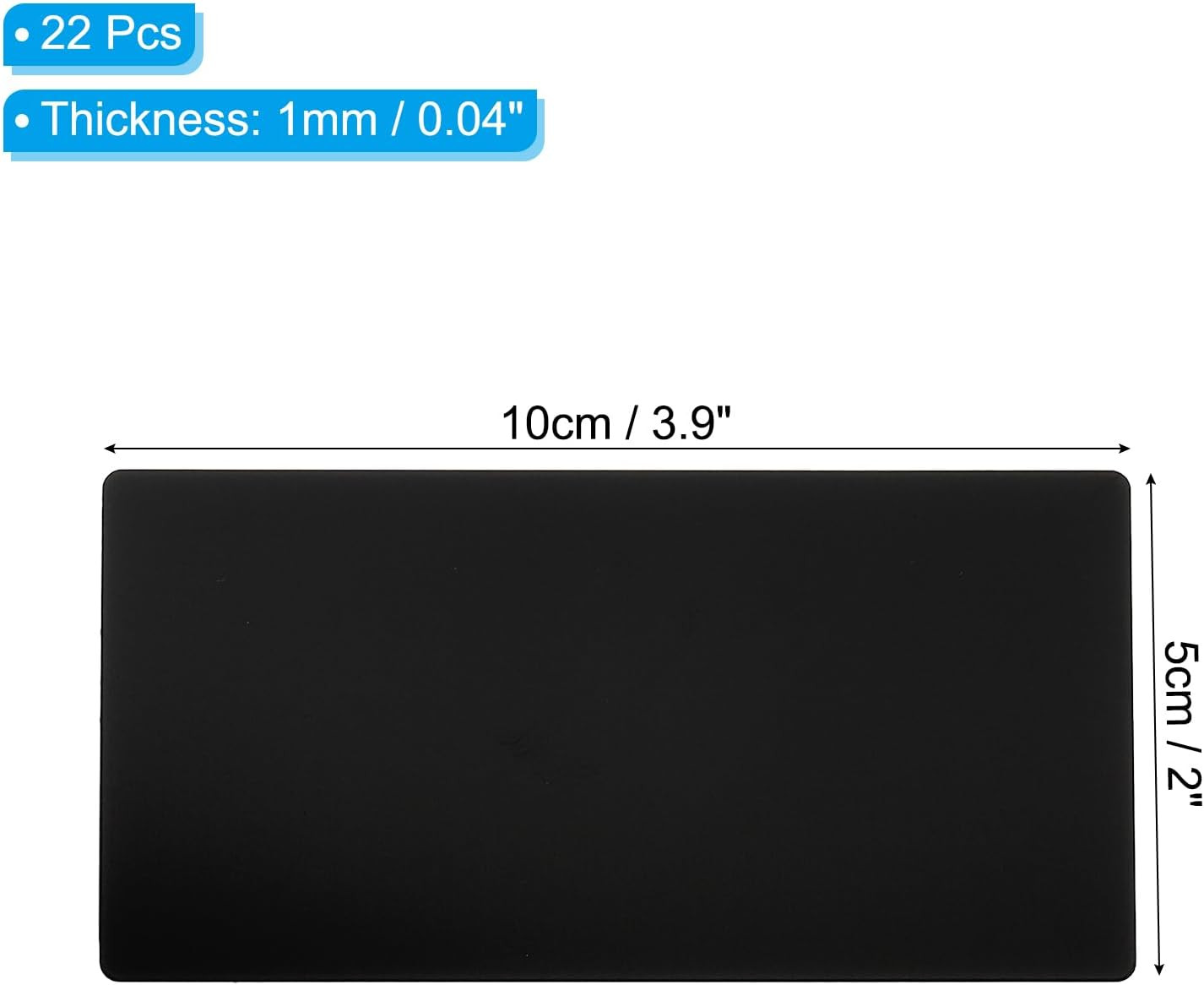 4×2 Inch Anodized Aluminum Sheet Metal, 22 Pack Laser Plates Engraving Blanks 1M