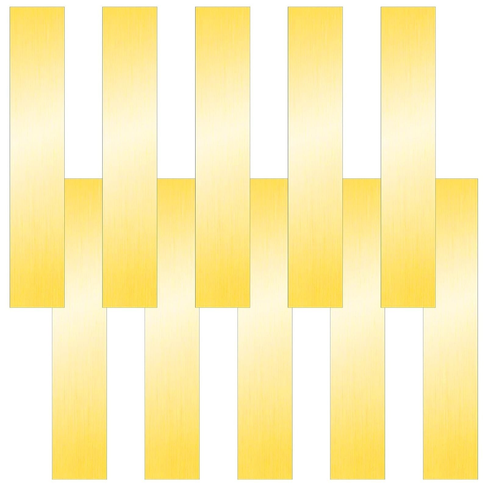 Brass Shim Stock Assortment – 16 Metal Shims, 6″x1″, Various Thicknesses 0.001″-