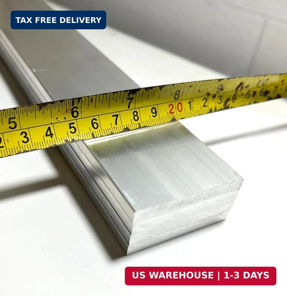 2 Pcs 1/4″ X 2″ Square Aluminum Flat BAR 16″ Long .6061 Aluminium, 6mm X 50mm X