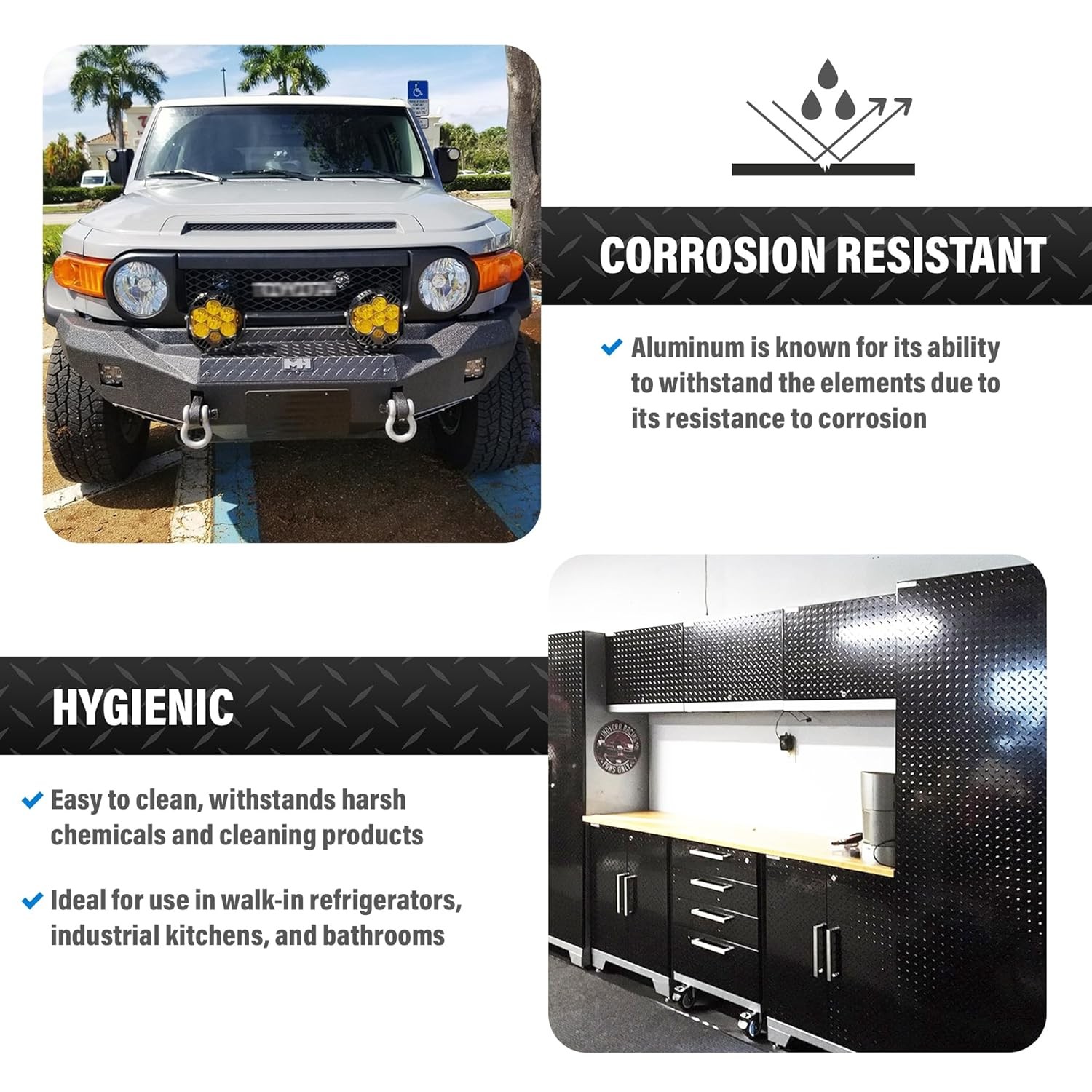 4′ x 8′ Aluminum Diamond Plate Sheet .04 in Thick – Trailer, RV, Garages Etc