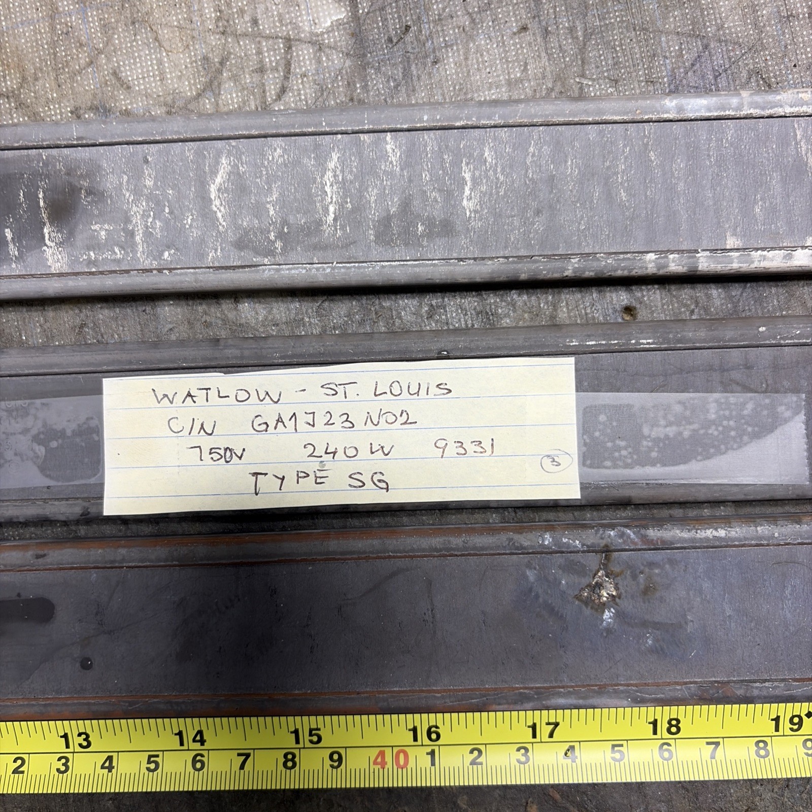 Watlow Metal Flat Stock Sheet 24″ x 1″ Strip GA1723N02 Flat Stock 24in x 1in