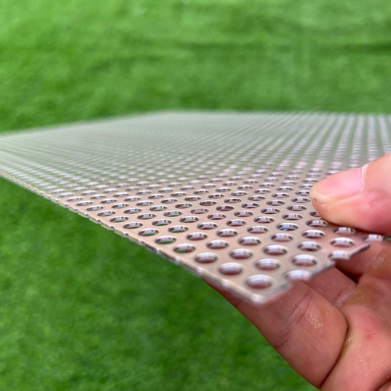Aluminum Perforated Metal Sheet 16×10 Inch 16 Gauge Expanded Mesh 1/5 Inch