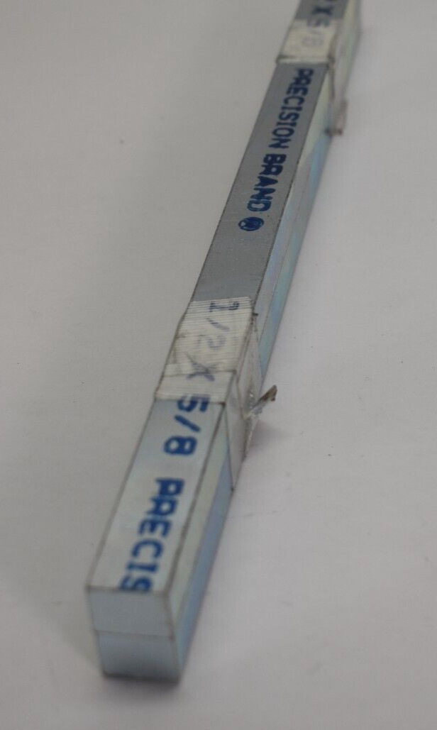 2 Precision Brand Key Stock 5/8″ H 1/2″ W 12″ Long Low Carbon Steel Zinc-Plated