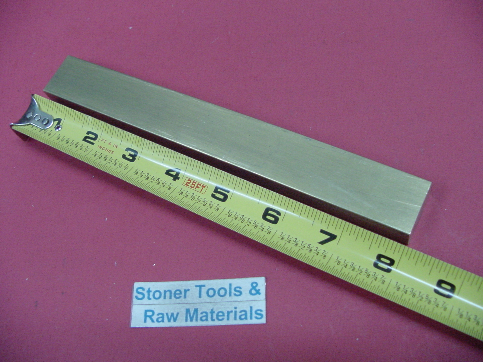 1/2″ x 1″ C360 BRASS FLAT BAR 8″ long Solid Mill Stock H02 .50″x 1.00″x 8″