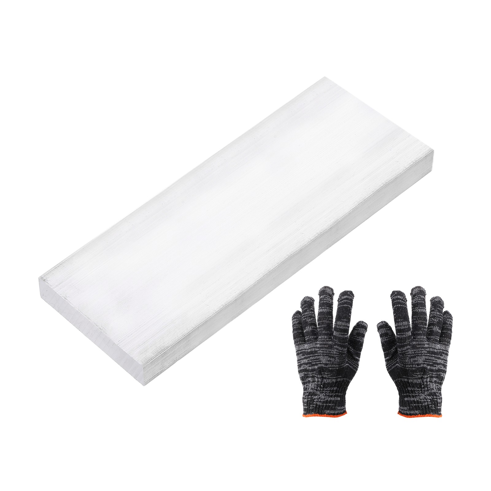 Square Aluminum Flat Bar 15/32″ Thickness 2-3/8″ Width 6″ l with Glove