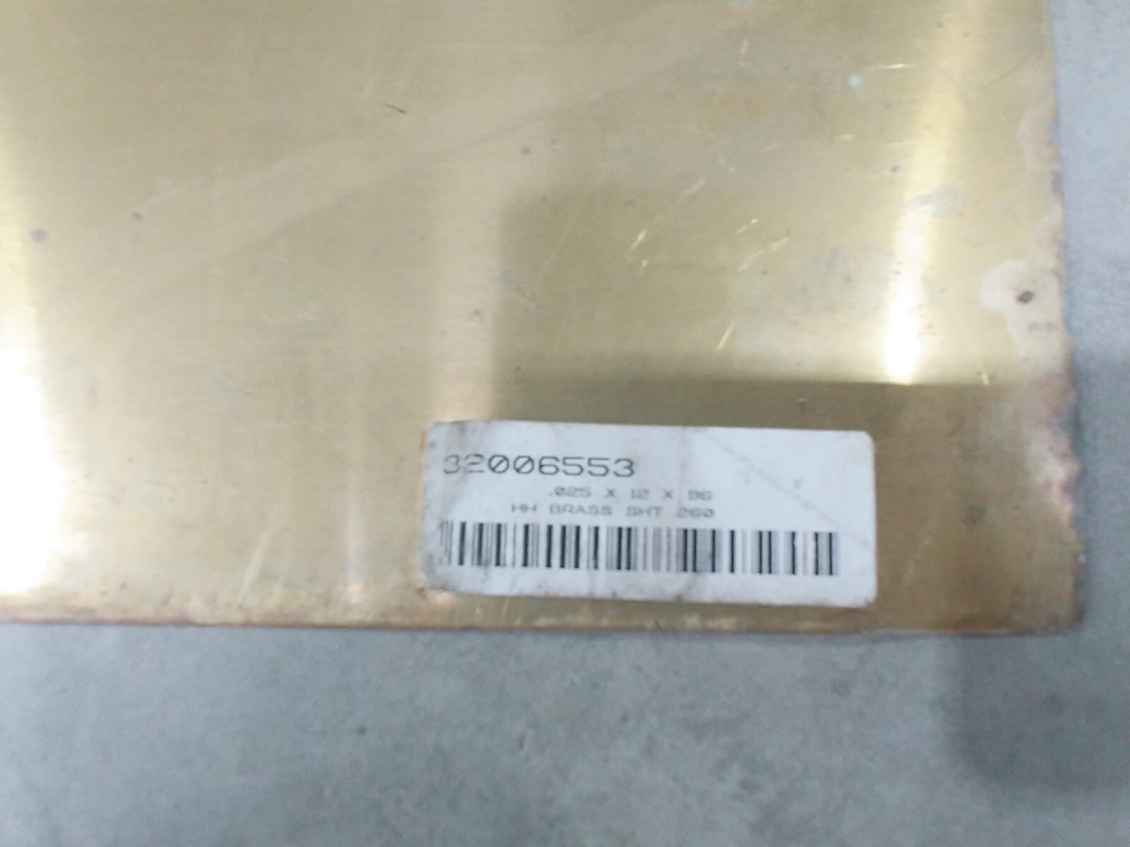 260 Brass Sheet 0.025″ Thick 12″ x 96″ Shim Plate Roll