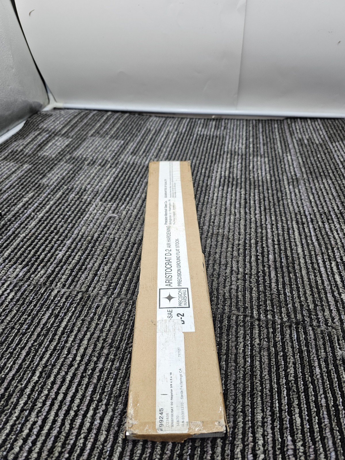 Precision Aristocrat D23838 99245 D-2 Air Hardening Ground Flat Stock 3/8x3x18