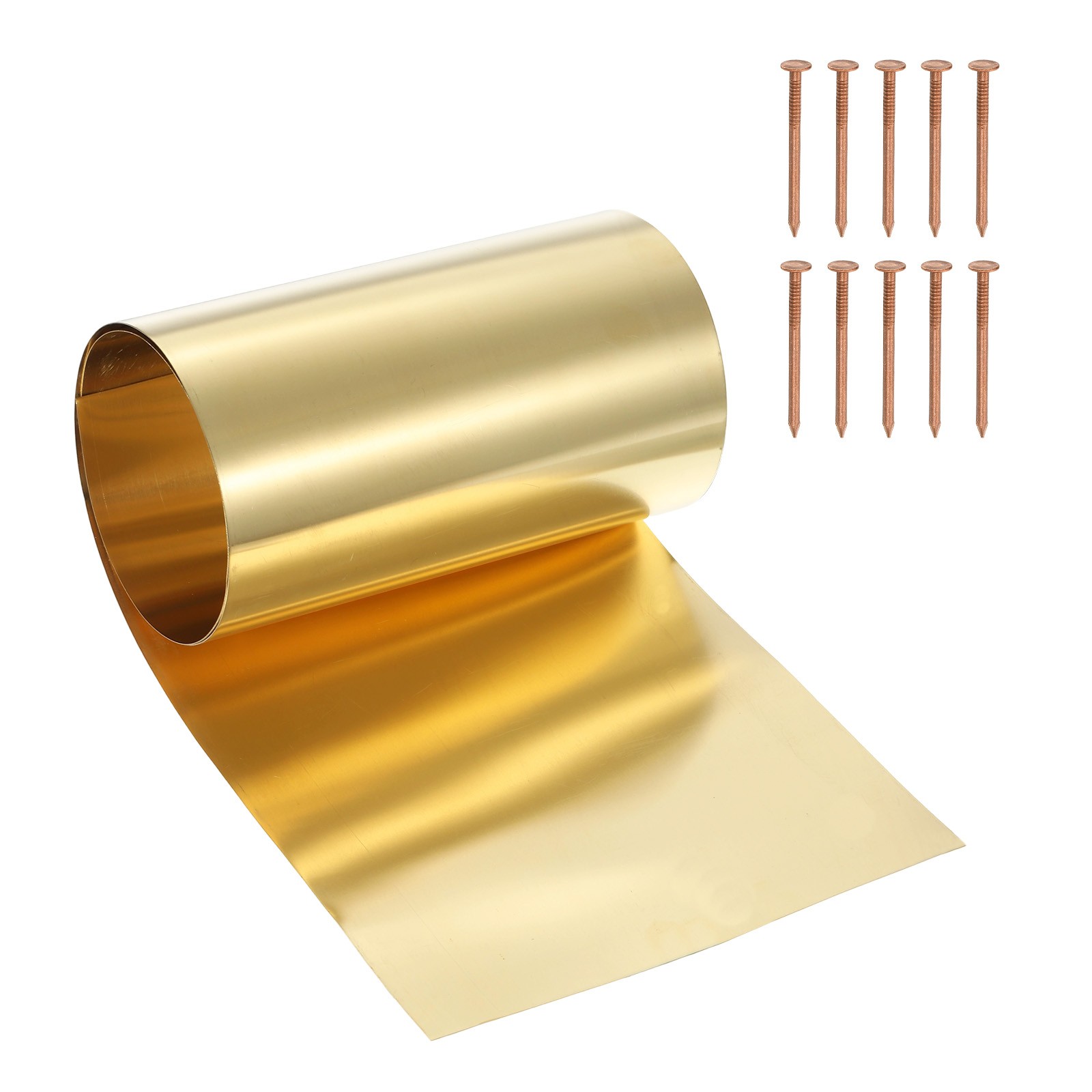 Brass Sheet Roll 7.9″ x 39.4″ 28 Gauge(0.4mm) Thickness for DIY (1 Pack, Brassy)
