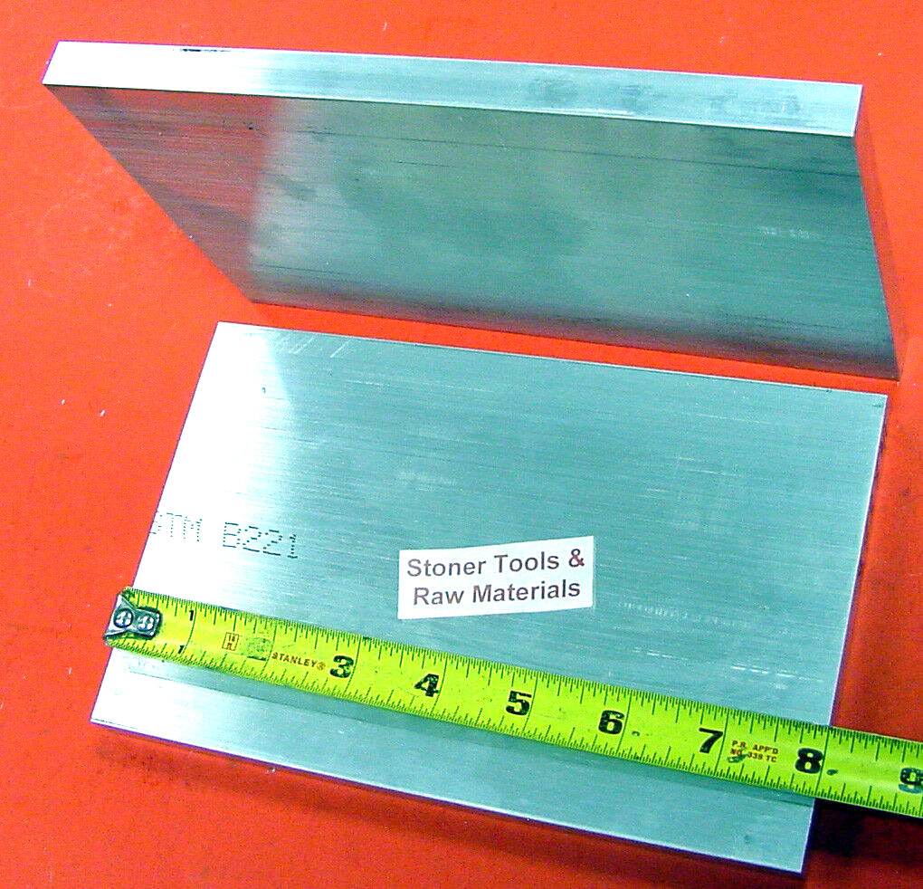 2 Pieces 5/8″ X 6″ ALUMINUM 6061 FLAT BAR 8″ long Solid T651 Extruded Mill Stock