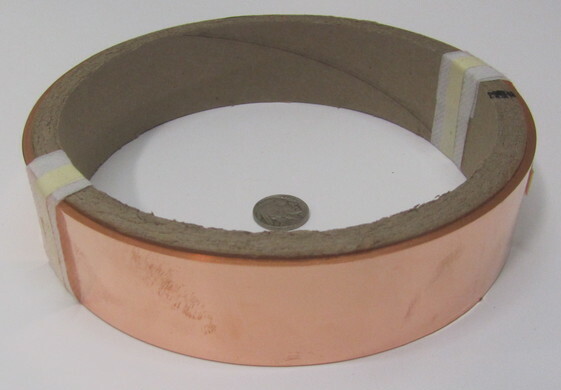110 Copper Foil Soft Temper .007″ Thick x 1 1/2″ Wide x 100 Foot Length