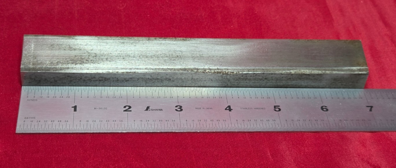 D2 Tool Steel Angled Block Billet 7.025″ Long – 13.7 Oz.