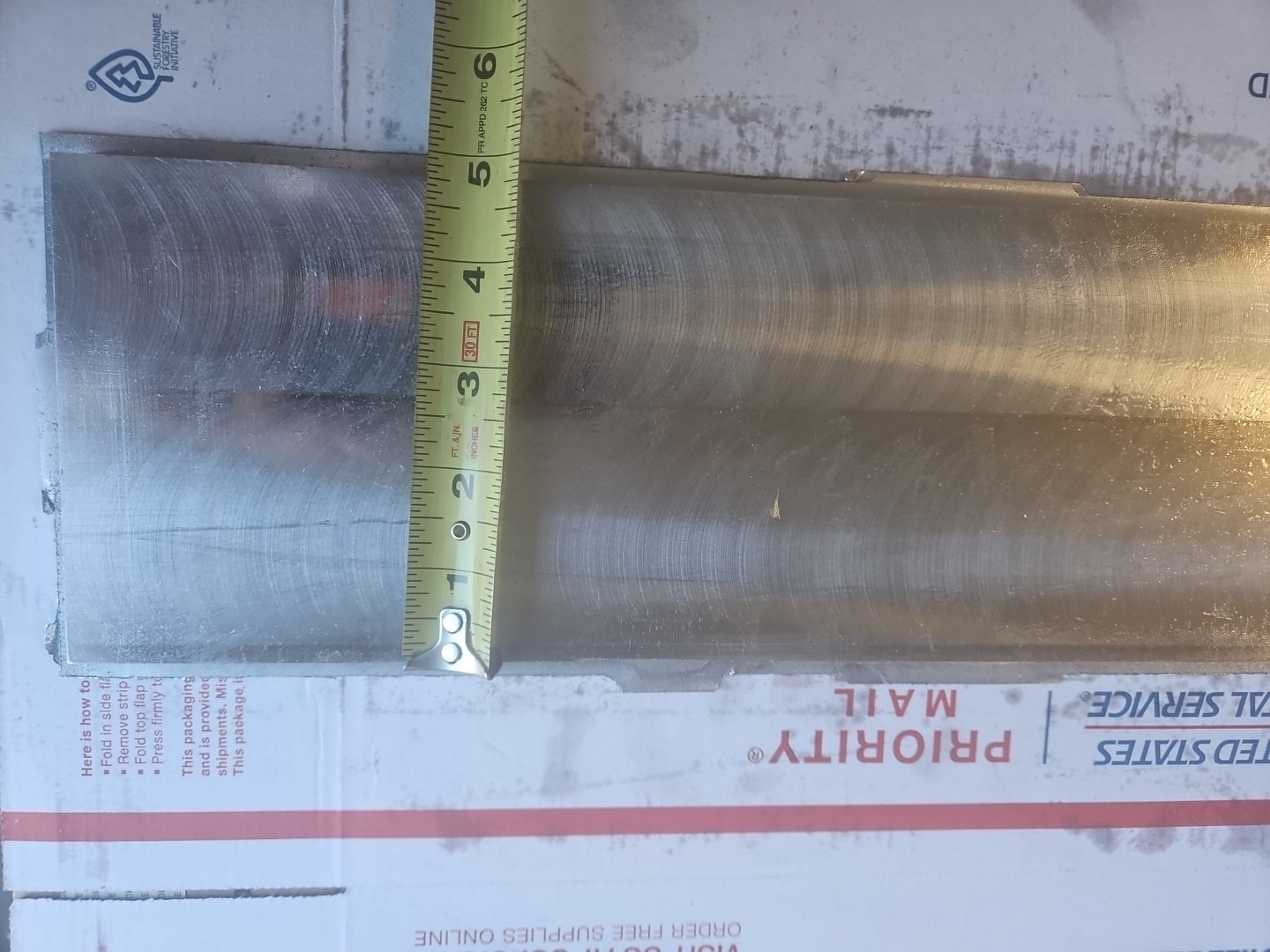 Kaiser aluminum plates 6061-T651 3/8″ X18″X4-3/4″ Made In USA