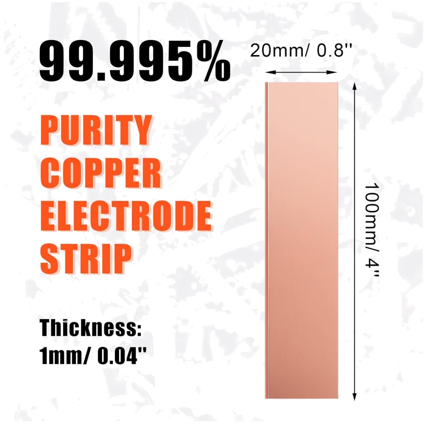 10 Pack 99.995% Pure Copper Anode Sheets