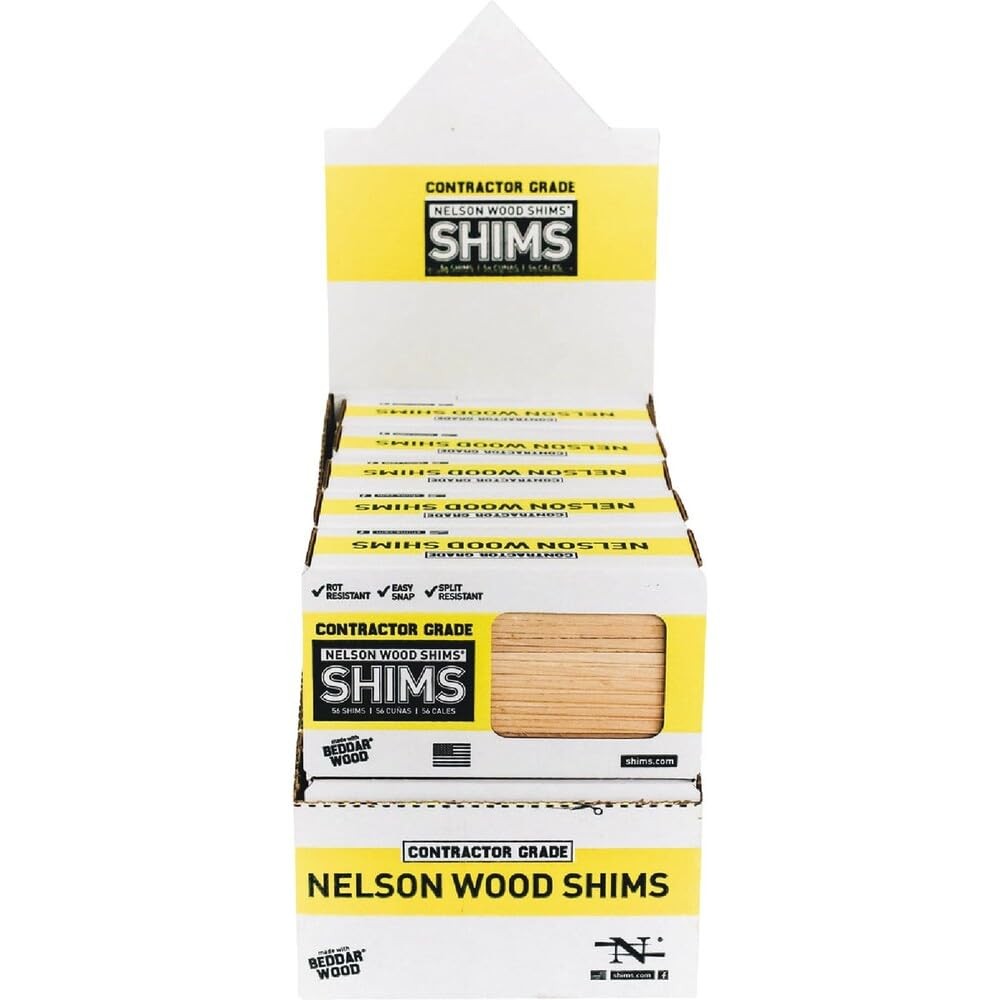 Nelson Wood Shims CSH8/56/120/Mgd 8” Bulk Contractor Shims