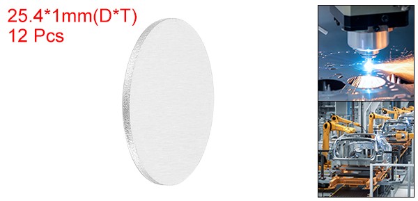 12Pcs Aluminum Disc 1″(25.4mm) Dia 0.04″(1mm) Thick Round 1060 Aluminum Sheets