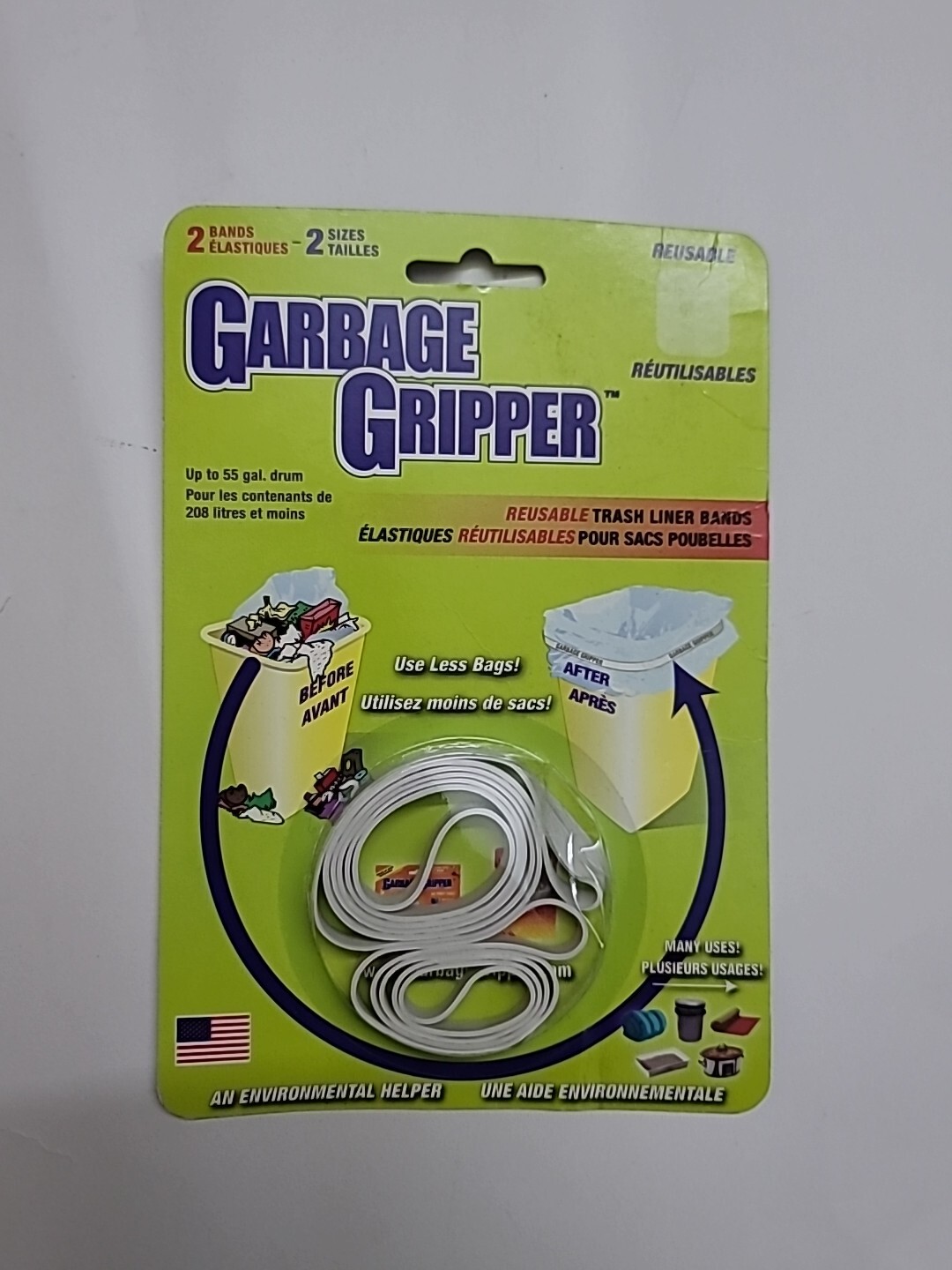 Garbage Gripper Reusable Trash Liner Bands