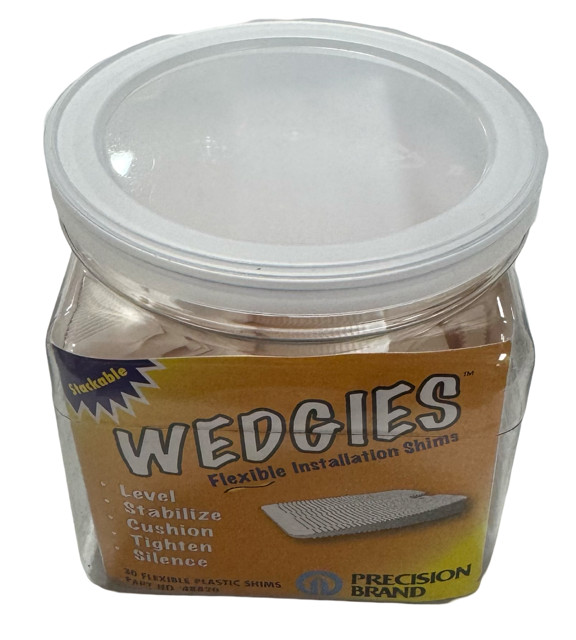 Precision Brand Wedgies White Flexible Installation Shims 30 Pack